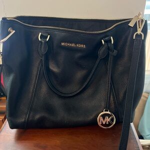 Michael Kors Black Pebbled Leather Tote